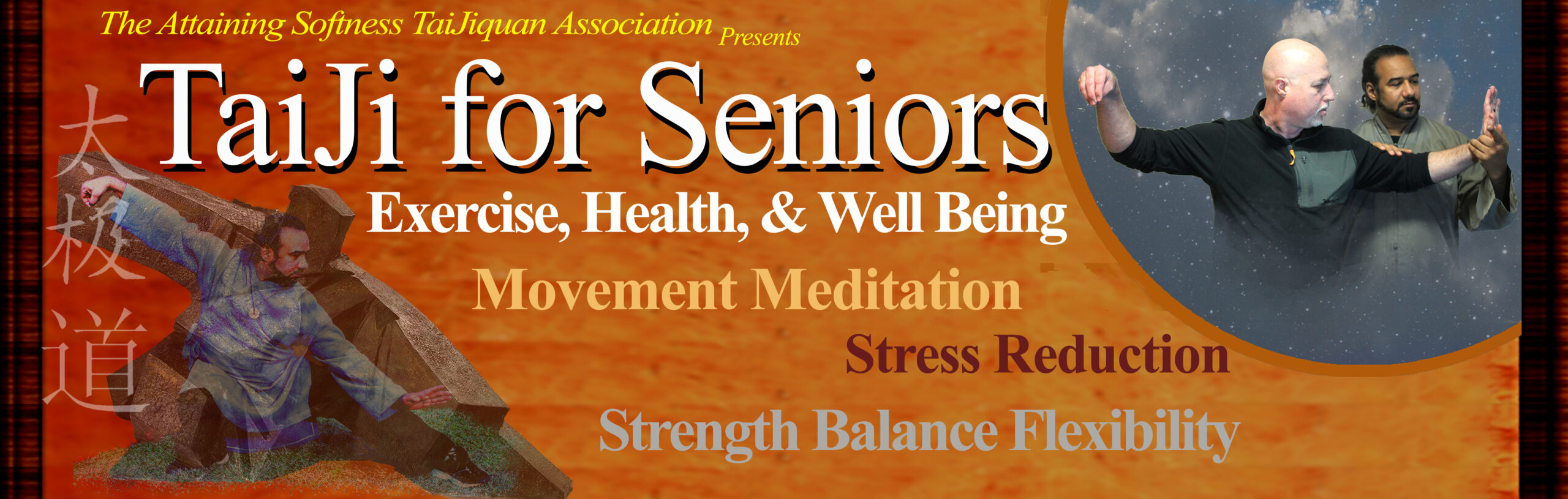Practitioners demonstrating martial arts for fitness and health.
